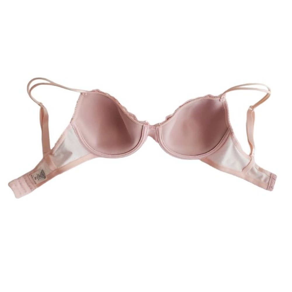 Pink Polka Dot 3 Piece Lace Trim Bra & Thong Bundle | Like New | 32D, Small - Picture 5 of 13